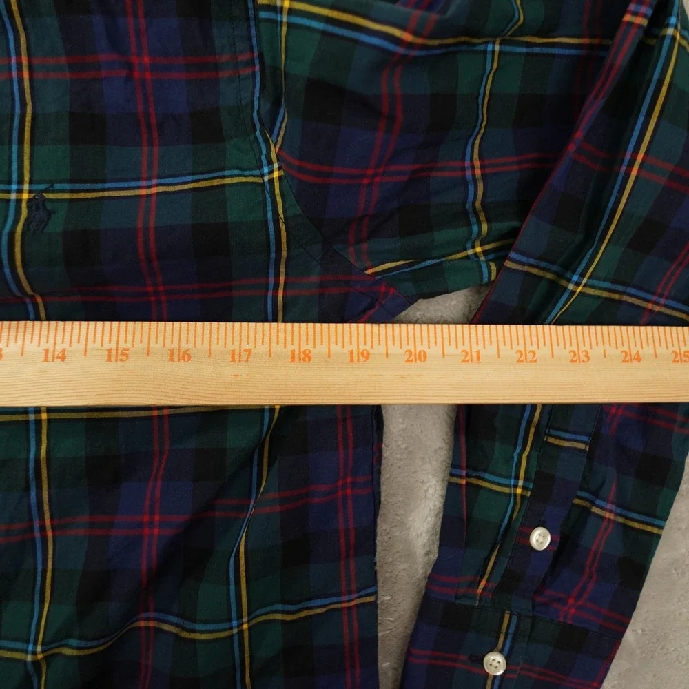 Ralph Lauren Button Up Shirt Boy's XL 18-20 Multicolor Plaid Preppy School
